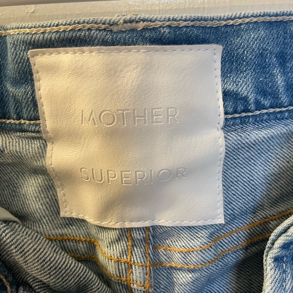 Mother Denim Distressed straight leg light wash jeans size 24 - Picture 2 of 5